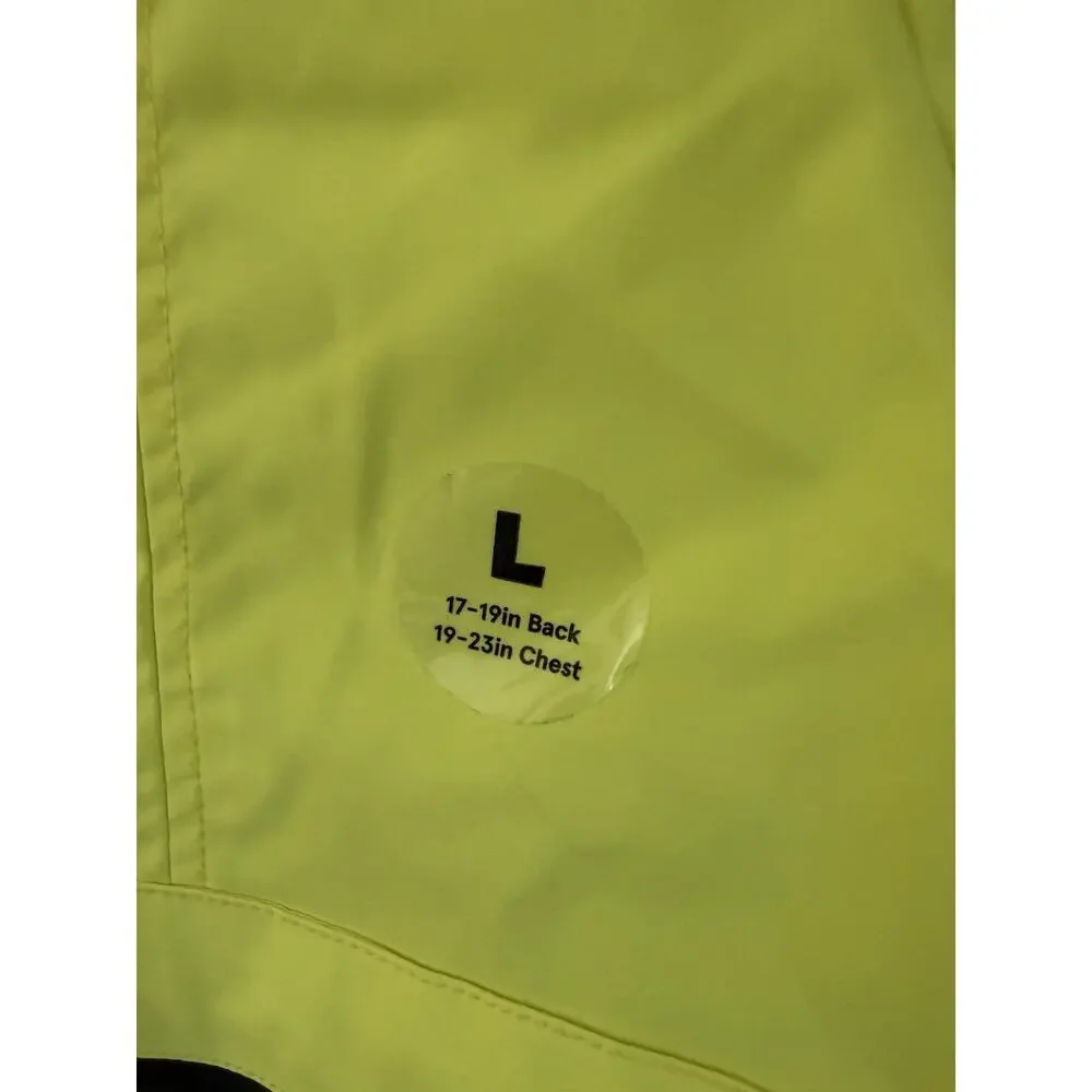 NWT BARK Home The Dry Dog Raincoat Waterproof Safety Yellow Large 30 - 44 lbs